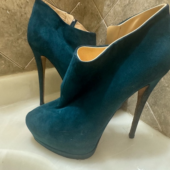 Giuseppe Zanotti Dark Teal Heeled Boots - Picture 3 of 8